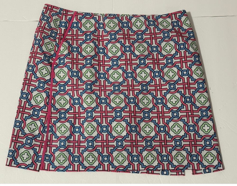 Golftini Candyland Geometric Pattern Pickleball Tennis Golf Skort, Size 8L